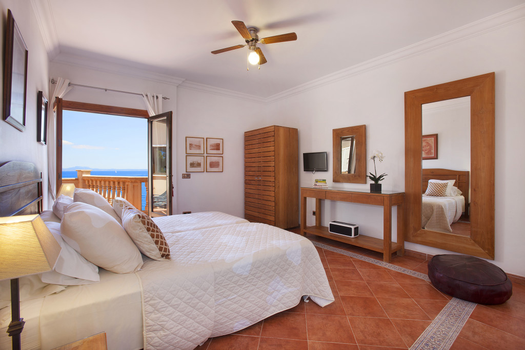 Brown Bedroom and Sea